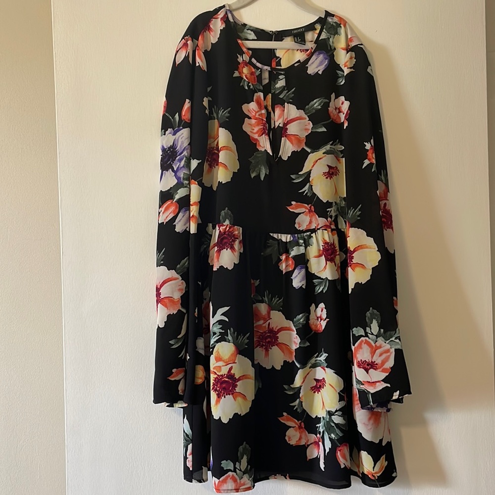 Forever 21 Black Floral Dress